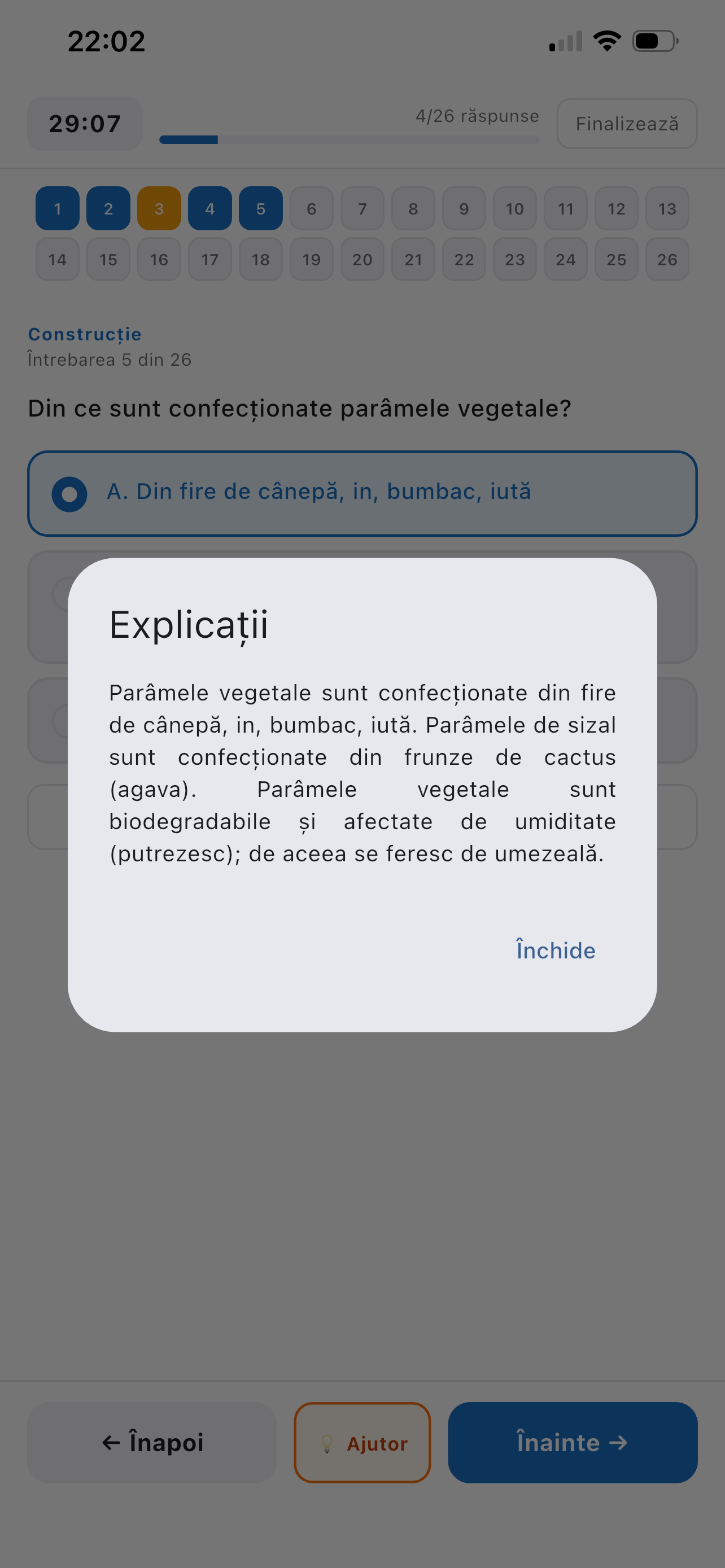 Mod Test — Explicații detaliate